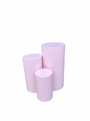 Pink Cylinder Plinth Set