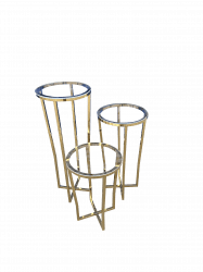 Gold Cylinder Plinth Set